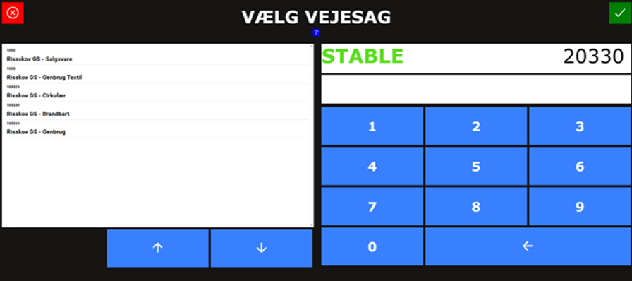 Vælg vejesag